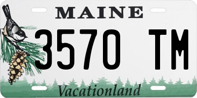 ME license plate 3570TM