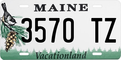 ME license plate 3570TZ
