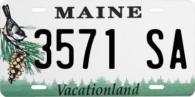 ME license plate 3571SA