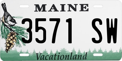 ME license plate 3571SW