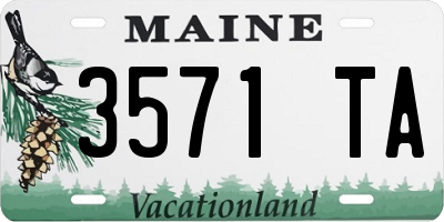 ME license plate 3571TA