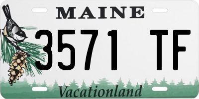 ME license plate 3571TF