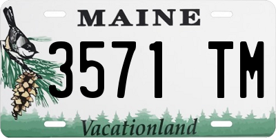 ME license plate 3571TM