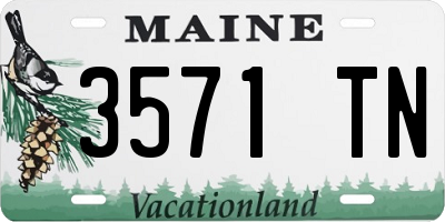 ME license plate 3571TN