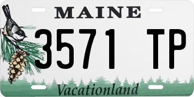 ME license plate 3571TP