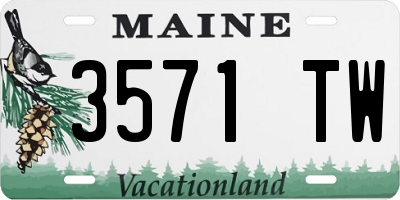 ME license plate 3571TW