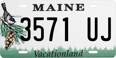 ME license plate 3571UJ