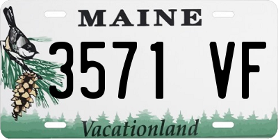 ME license plate 3571VF
