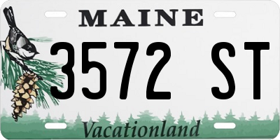 ME license plate 3572ST