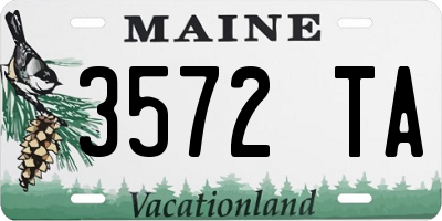 ME license plate 3572TA
