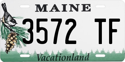 ME license plate 3572TF