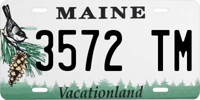 ME license plate 3572TM