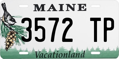 ME license plate 3572TP