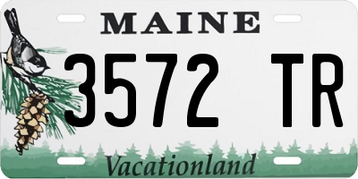 ME license plate 3572TR