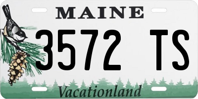 ME license plate 3572TS