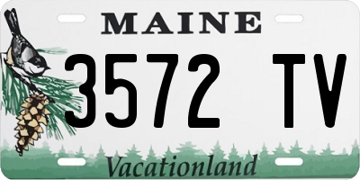 ME license plate 3572TV