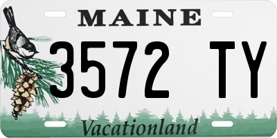 ME license plate 3572TY