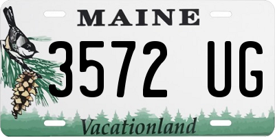 ME license plate 3572UG