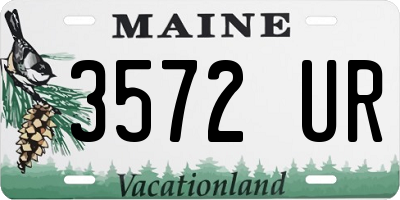 ME license plate 3572UR