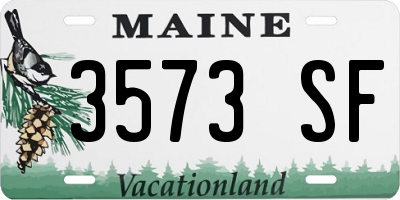 ME license plate 3573SF