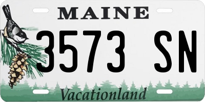 ME license plate 3573SN