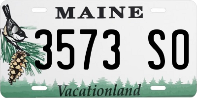 ME license plate 3573SO