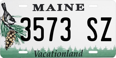 ME license plate 3573SZ