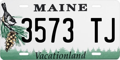 ME license plate 3573TJ