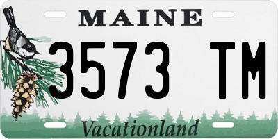 ME license plate 3573TM