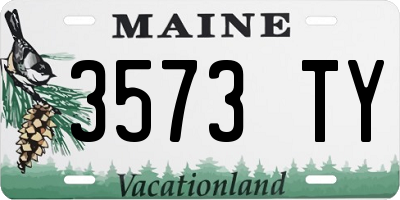 ME license plate 3573TY