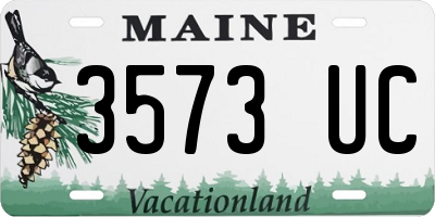 ME license plate 3573UC