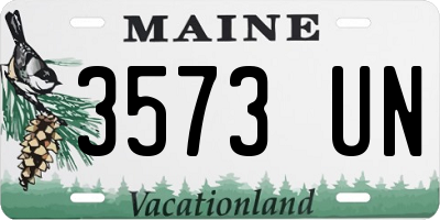 ME license plate 3573UN