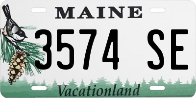 ME license plate 3574SE