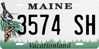 ME license plate 3574SH