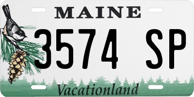 ME license plate 3574SP