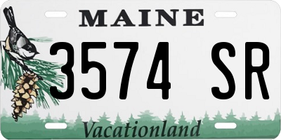 ME license plate 3574SR