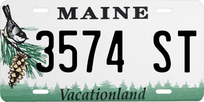 ME license plate 3574ST