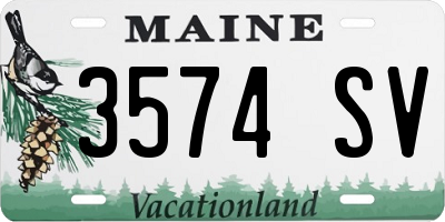 ME license plate 3574SV