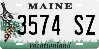 ME license plate 3574SZ