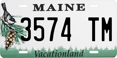 ME license plate 3574TM