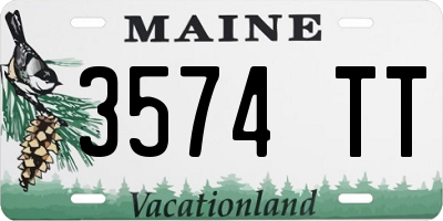 ME license plate 3574TT