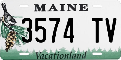 ME license plate 3574TV