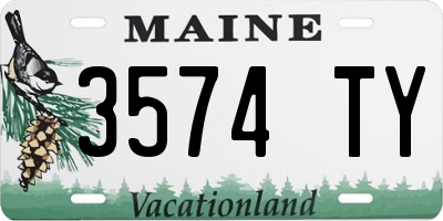 ME license plate 3574TY