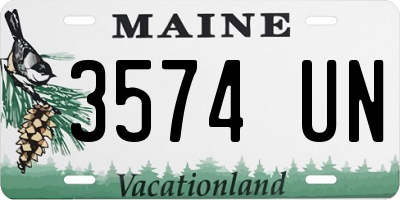 ME license plate 3574UN
