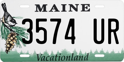 ME license plate 3574UR