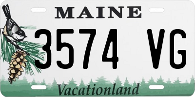 ME license plate 3574VG