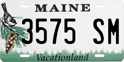 ME license plate 3575SM