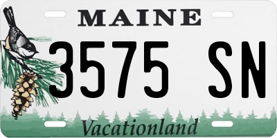 ME license plate 3575SN