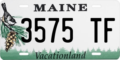 ME license plate 3575TF