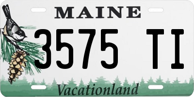 ME license plate 3575TI